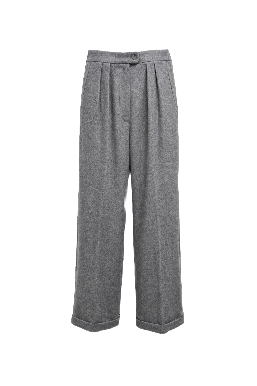 1990s Gray Wool Blend Trousers - Front View