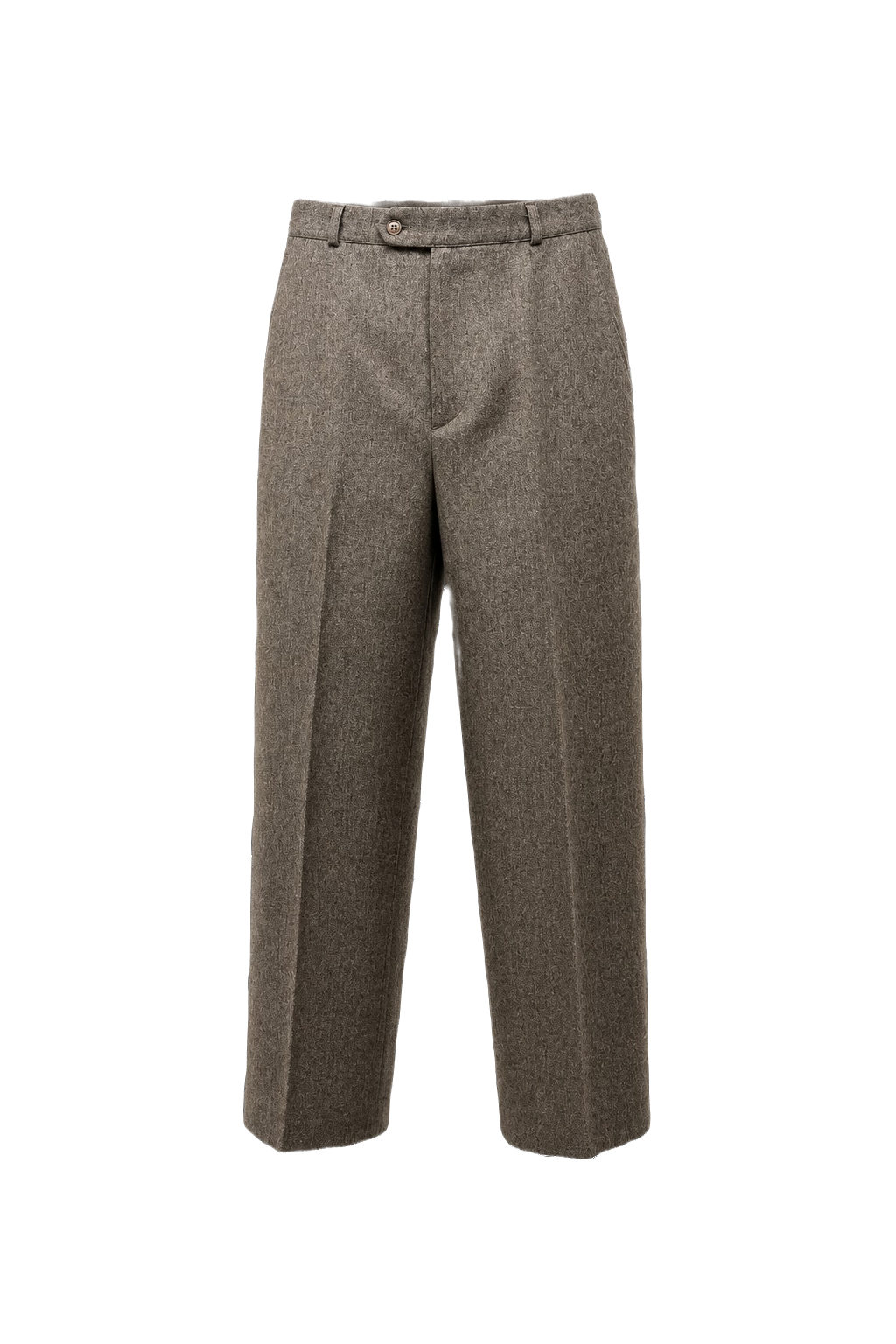 1980s Tan Wool Trousers - Front View