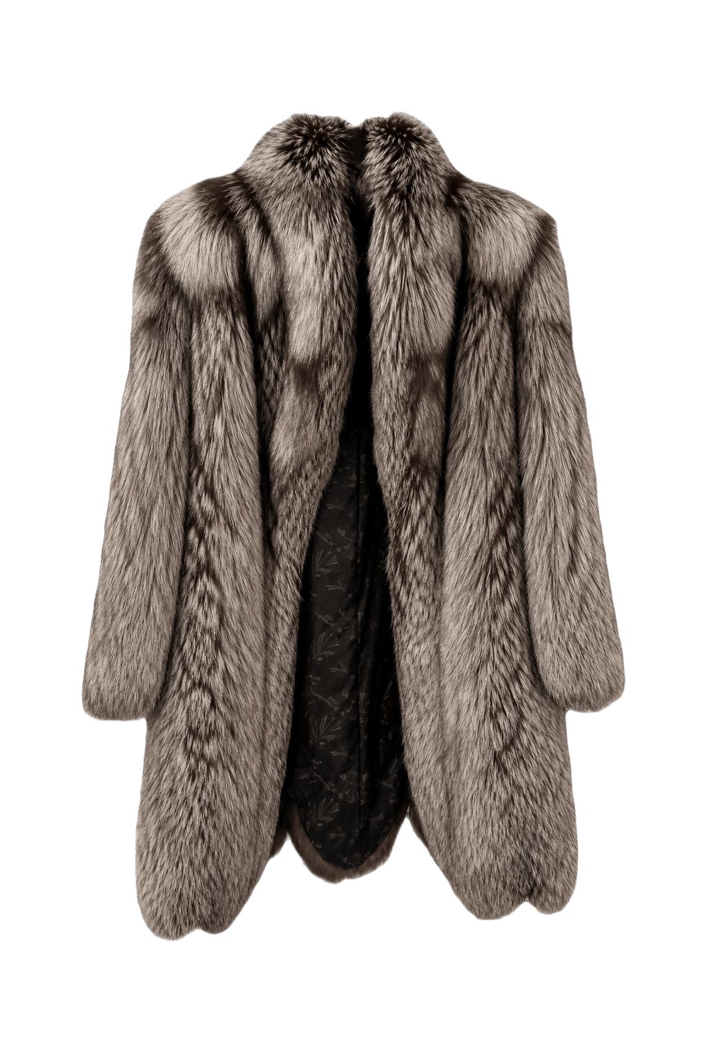 1980s Ash Brown Natural Fur Coat - Front View