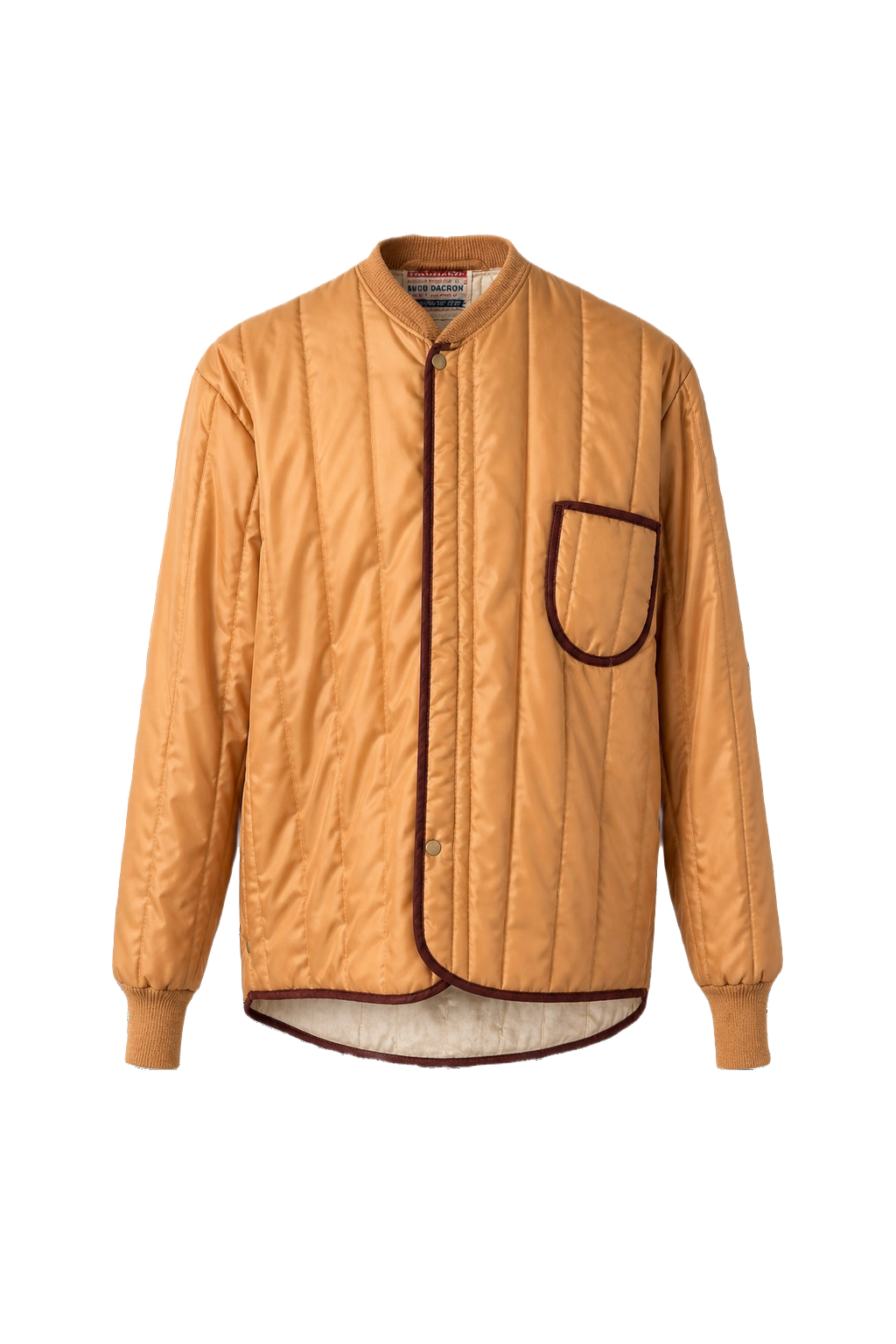 1950s Mustard Yellow Cotton Blend Jacket - Front View