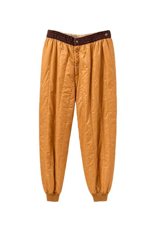 1950s Mustard Yellow Nylon Pants - Front View