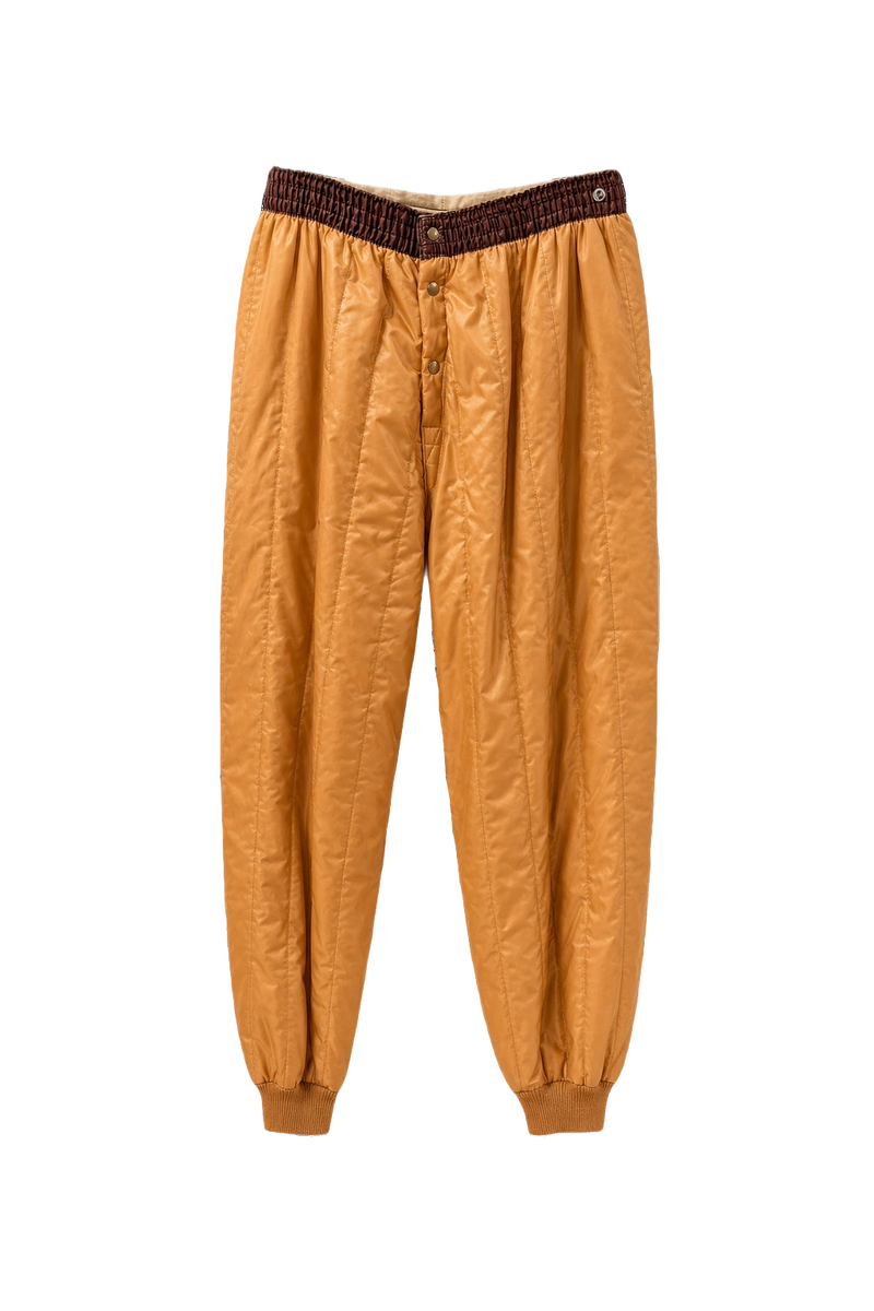 1950s Mustard Yellow Nylon Pants - Front View