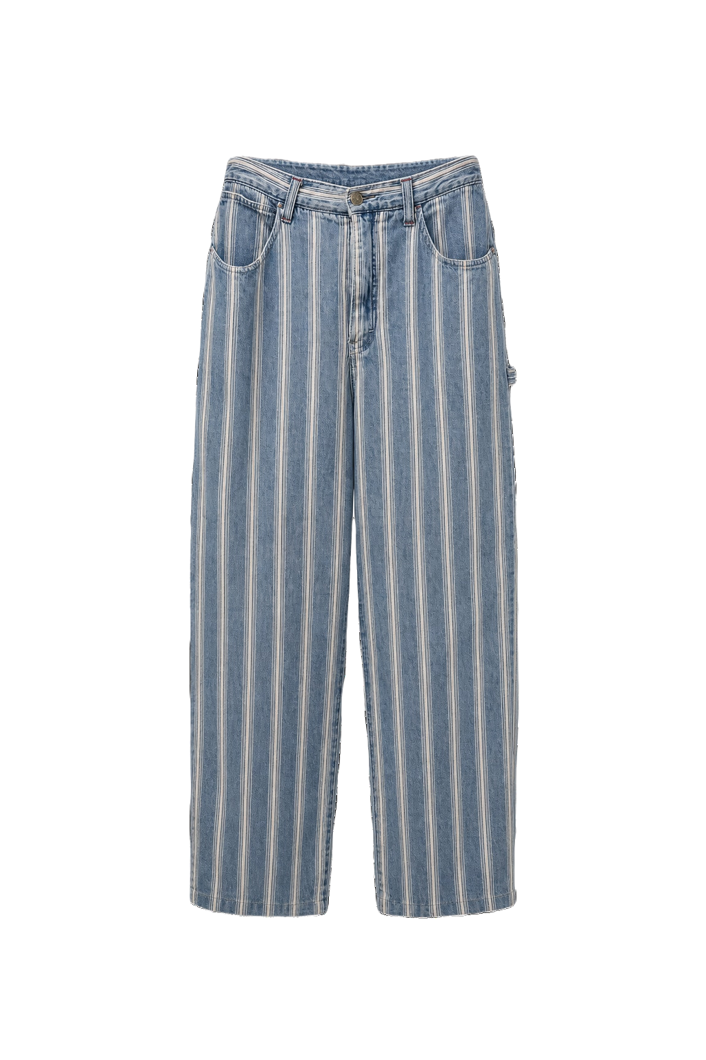 1980s Light Blue Cotton Jeans - Front View