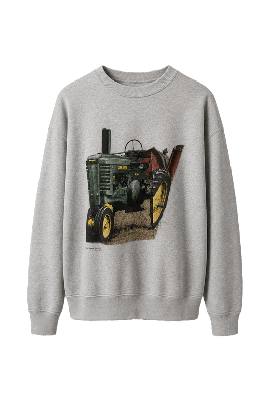 1990s Gray Cotton Blend Sweater - Front View