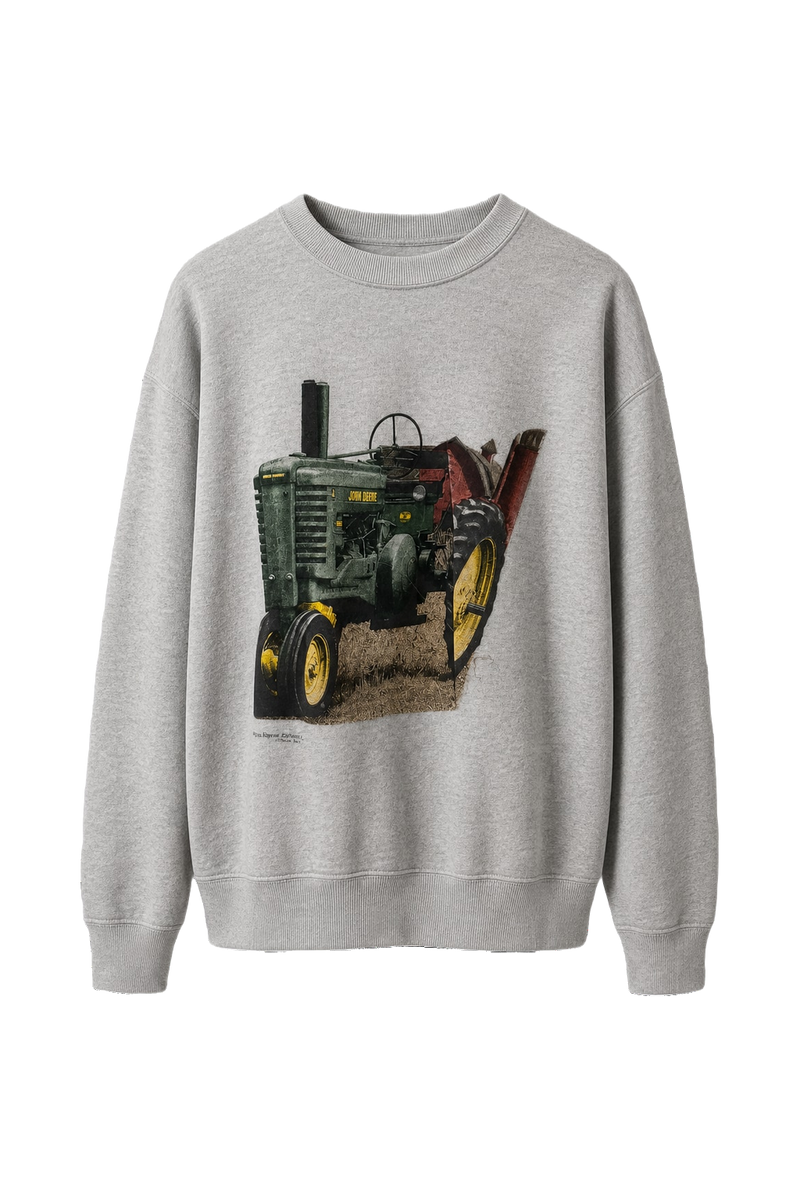 1990s Gray Cotton Blend Sweater - Front View