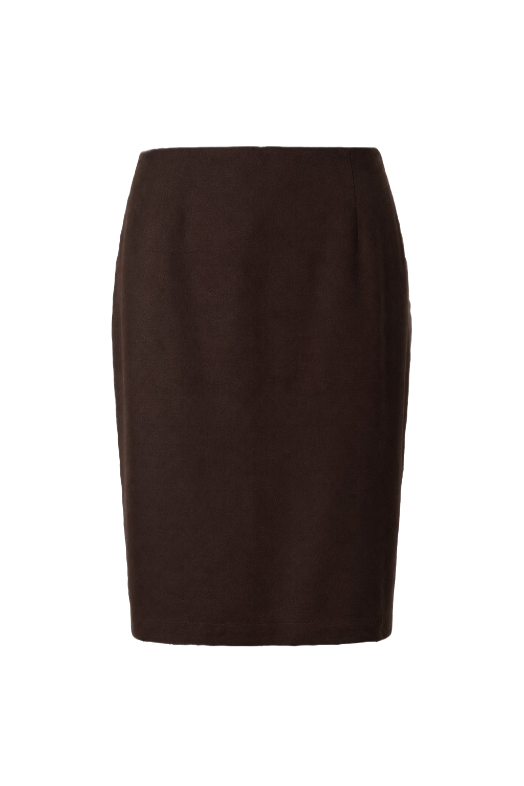 1990s Brown Synthetic Blend Skirt - Front View