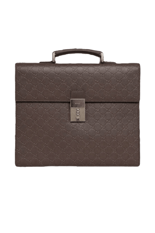 1990s Brown Leather Bag - Front View