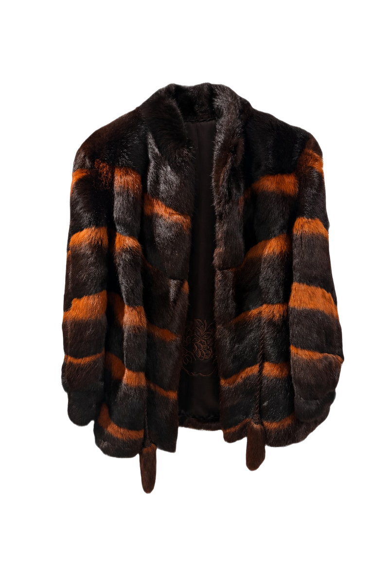 1980s Dark Brown Fur Coat - Front View