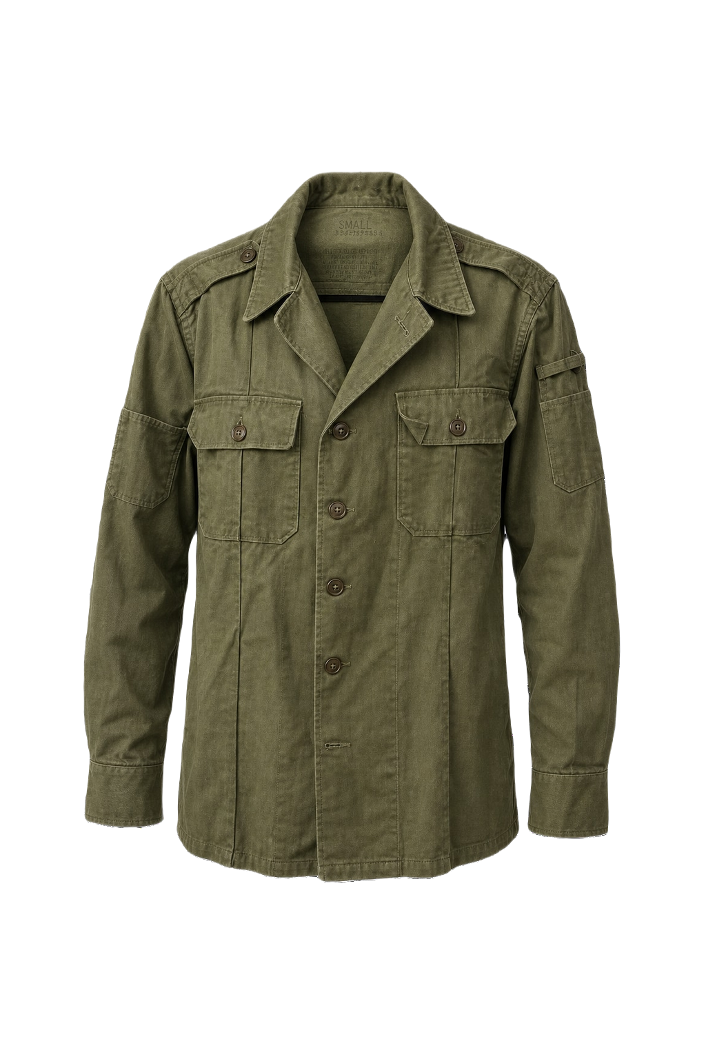 1940s Olive Green Cotton Jacket - Front View
