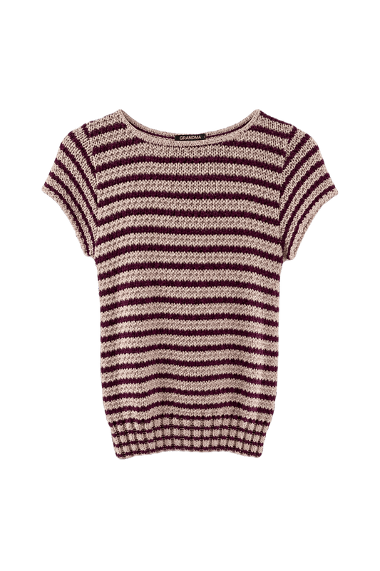 1970s Purple Cotton Blend Sweater - Front View
