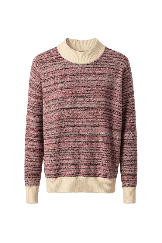 1960s Pink Synthetic Blend Sweater - Front View