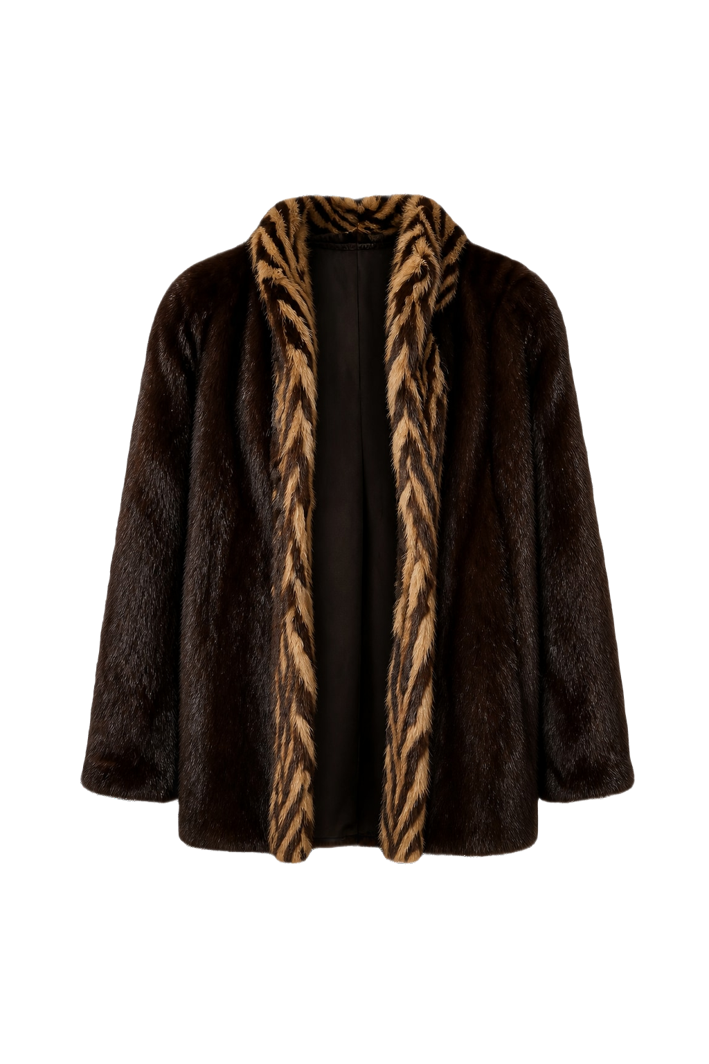 1980s Dark Brown Fur Coat - Front View
