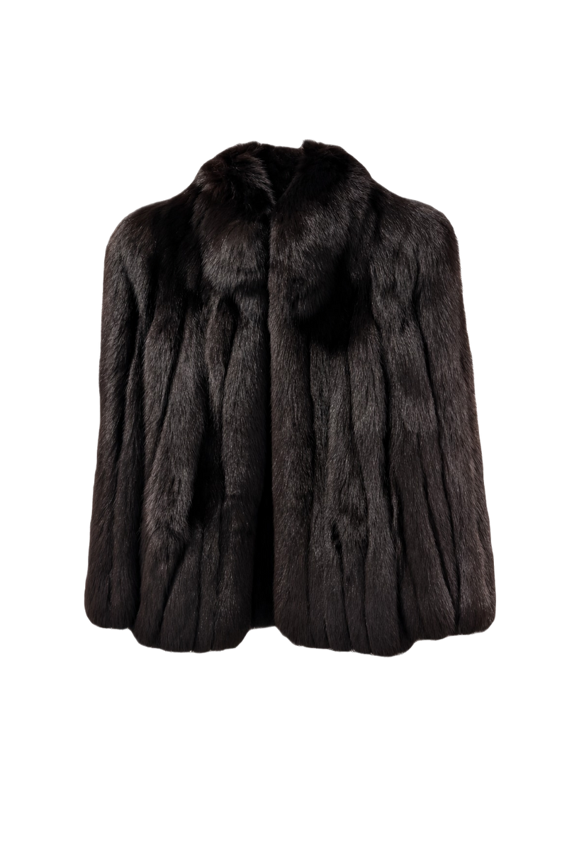 1980s Dark Brown Fur Coat - Front View