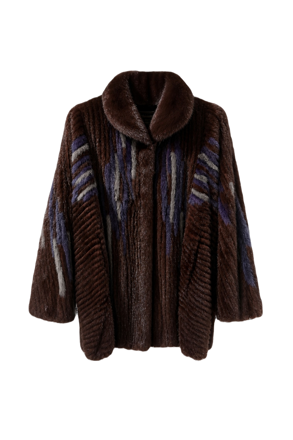 1980s Brown Fur Coat - Front View