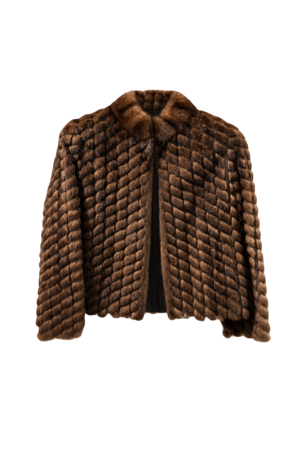 1980s Rich Brown Fur Coat - Front View