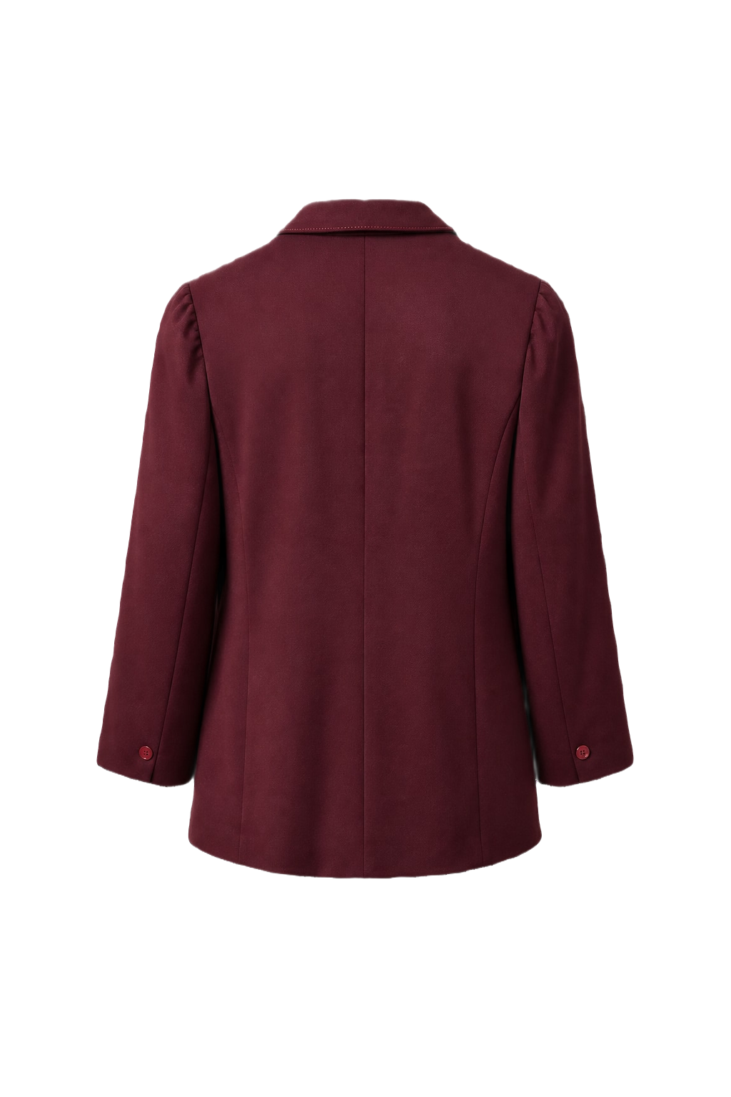 1970s Burgundy Wool Blend Blazer - Front View