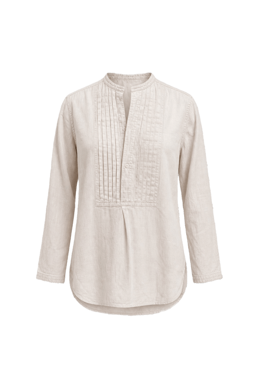 1970s White Cotton Shirt - Front View