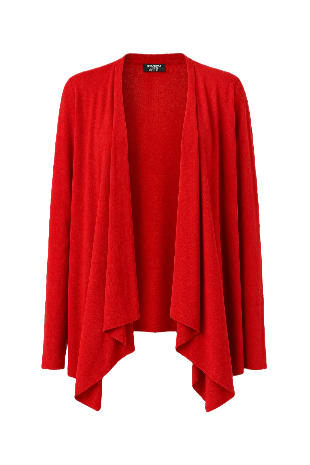 1990s Red Knit Cardigan - Front View