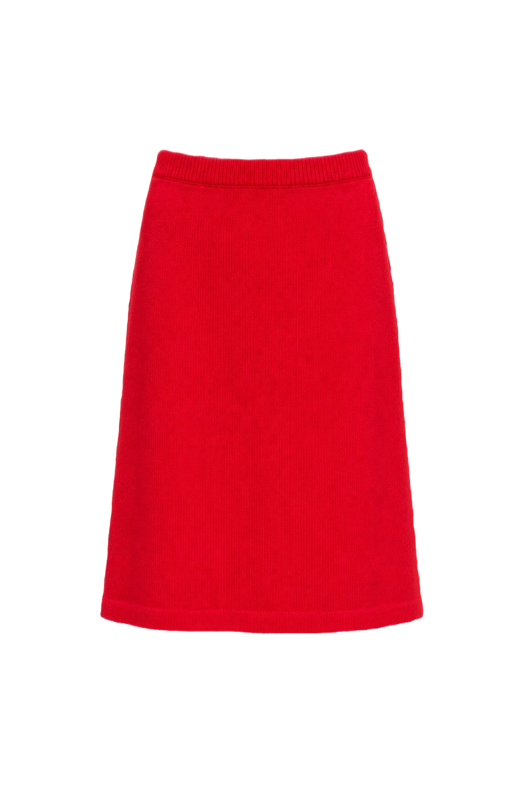 1980s Bright Red Acrylic Skirt - Front View