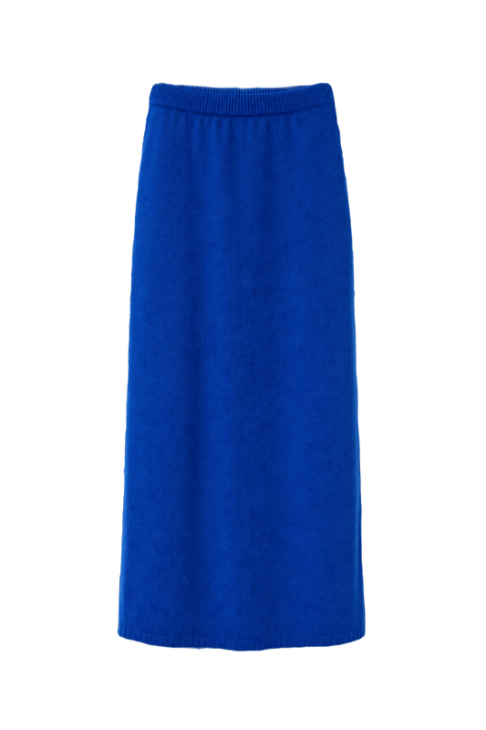 1980s Royal Blue Acrylic Skirt - Front View