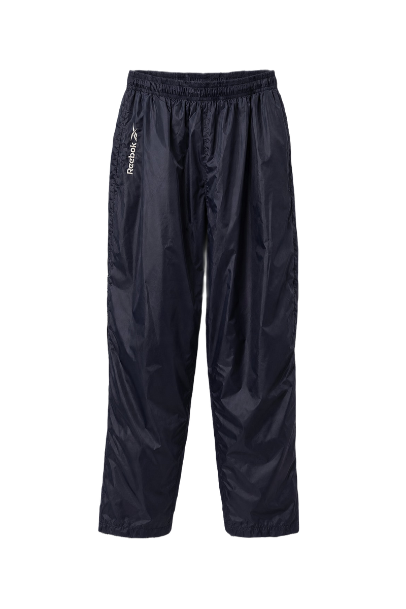 1990s Navy Blue Nylon Pants - Front View
