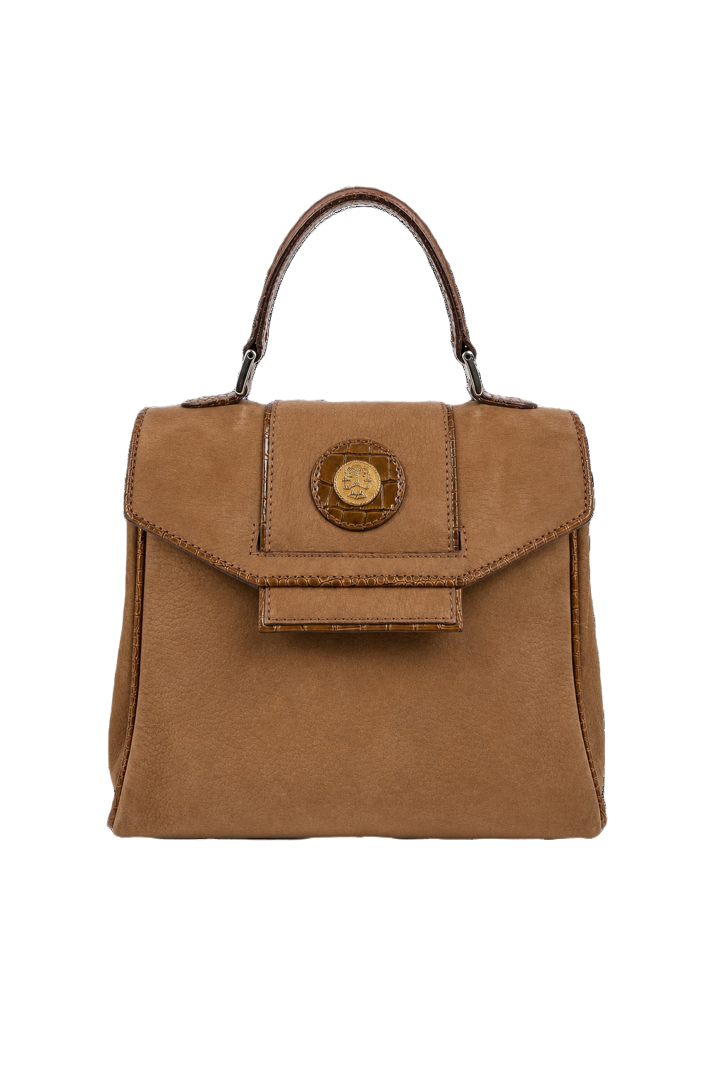 1980s Brown Leather Bag - Front View