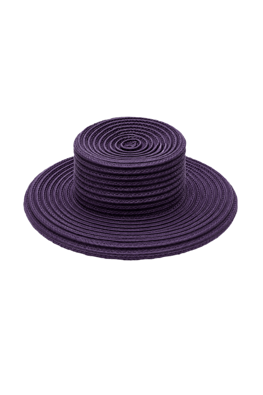 1980s Purple Synthetic Hat - Front View