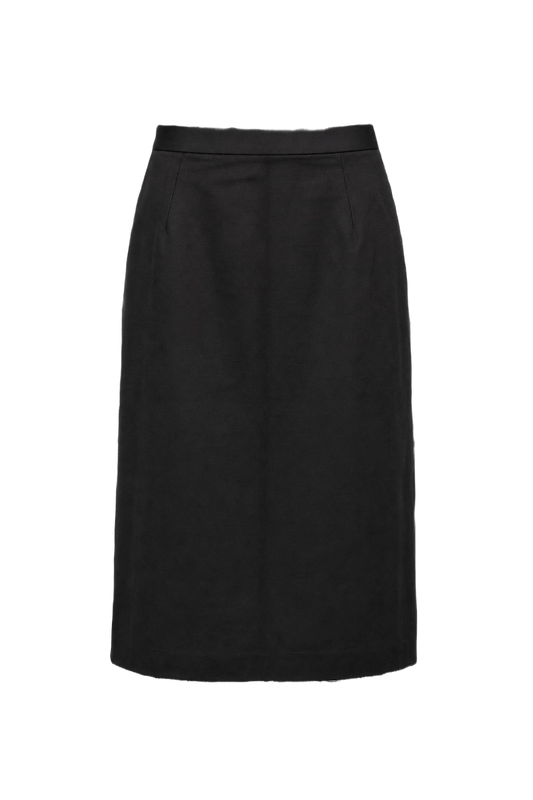 1990s Black Acrylic Skirt - Front View