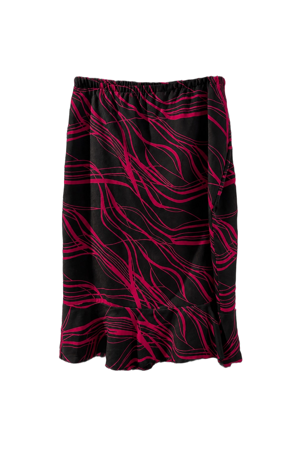 1950s Black Synthetic Skirt - Front View