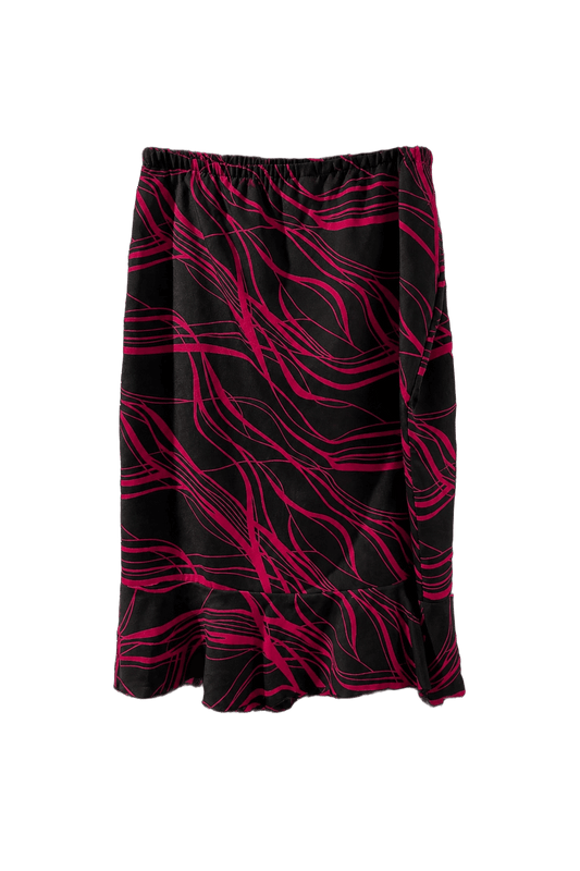 1950s Black Synthetic Skirt - Front View