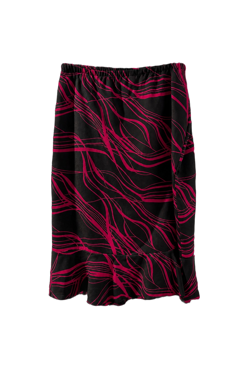1950s Black Synthetic Skirt - Front View