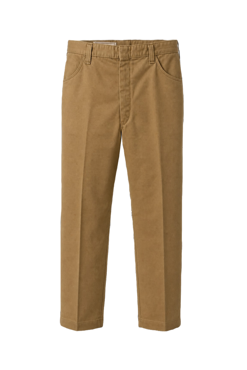 1990s Beige Cotton Blend Pants - Front View