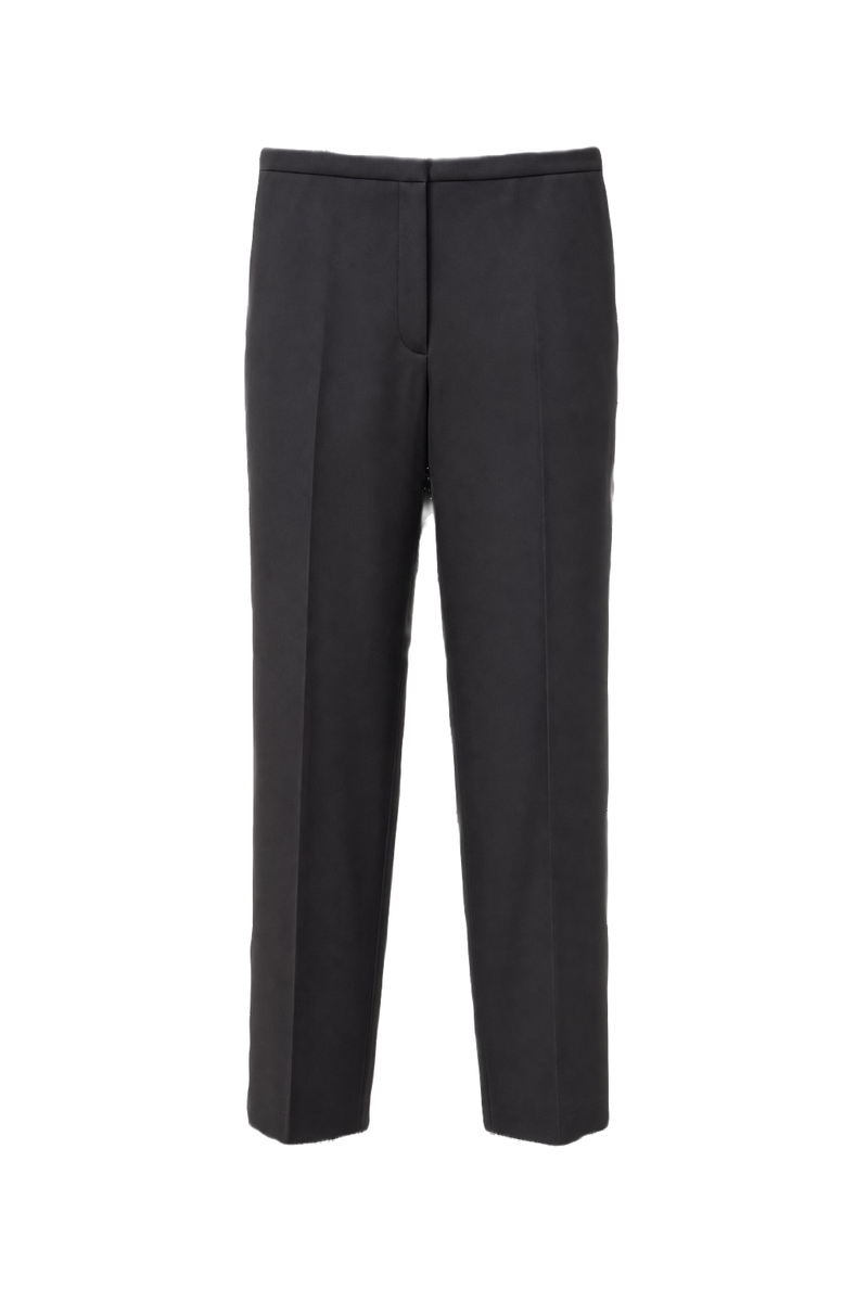 1980s Dark Grey Cotton Blend Pants - Front View