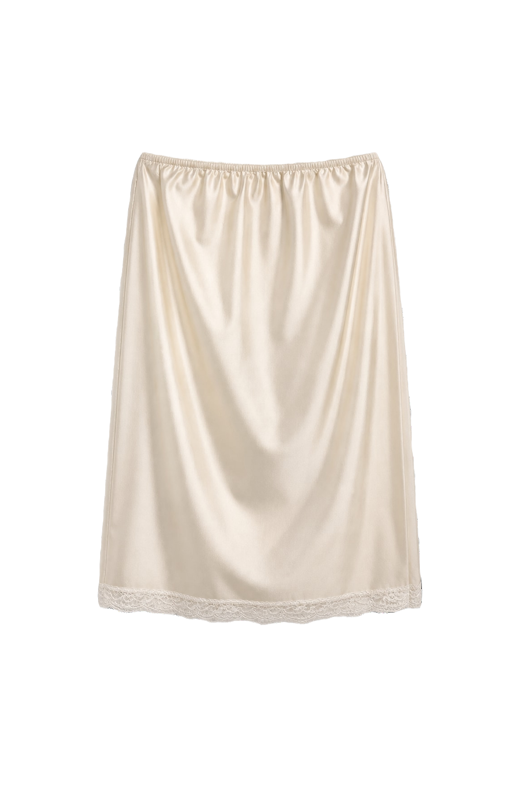1950s Cream White Acrylic Skirt - Front View