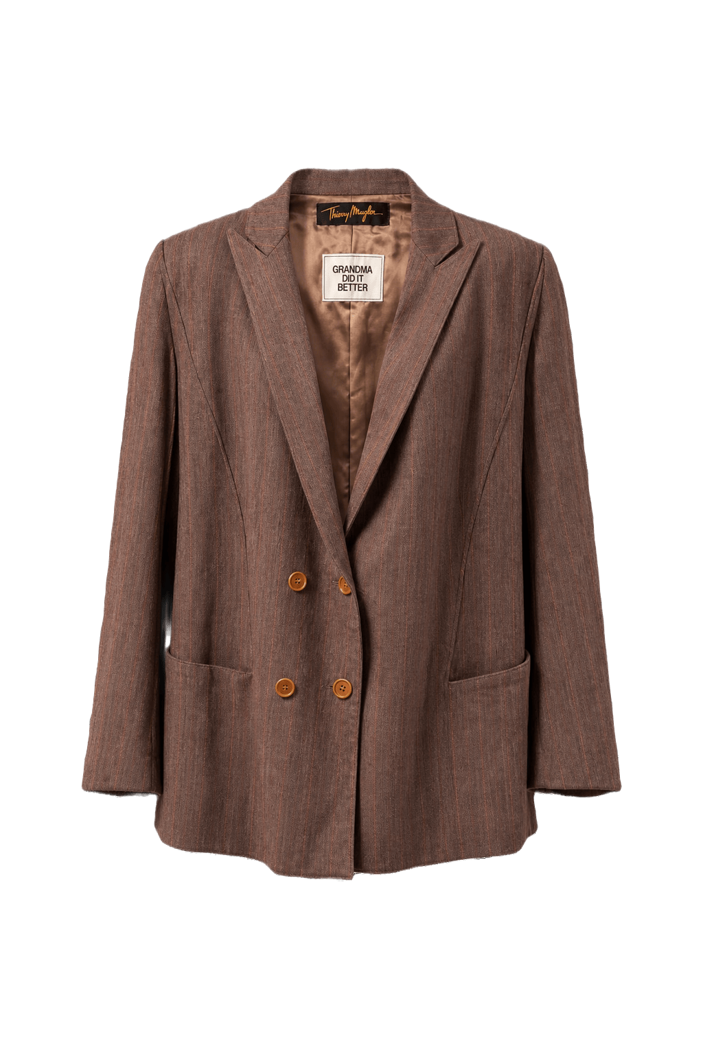 1990s Brown Wool Blazer - Front View
