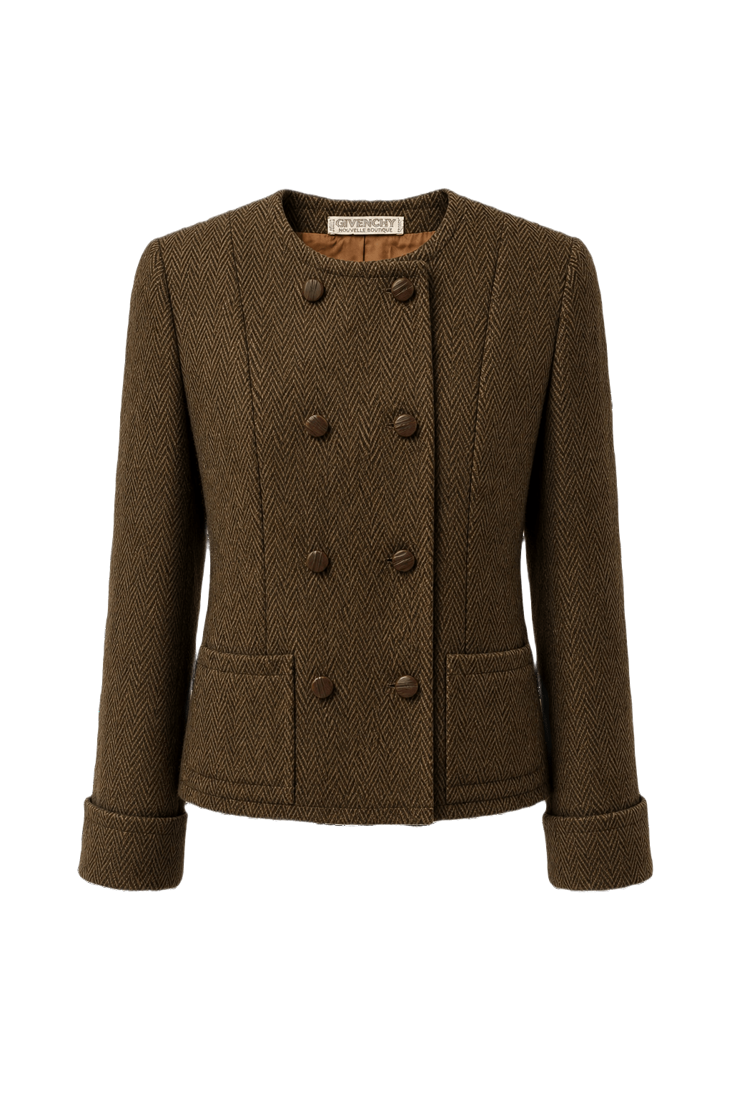 1980s Brown Wool Jacket - Front View