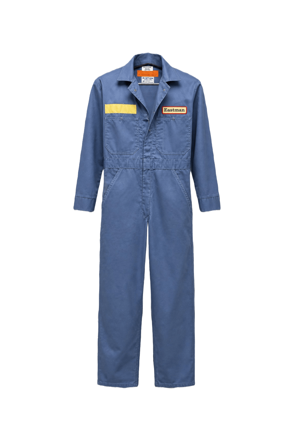 1970s Blue Cotton Blend Coverall - Front View