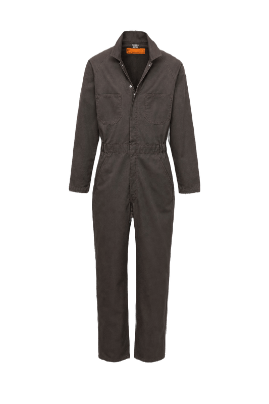 1970s Brown Cotton Jumpsuit - Front View