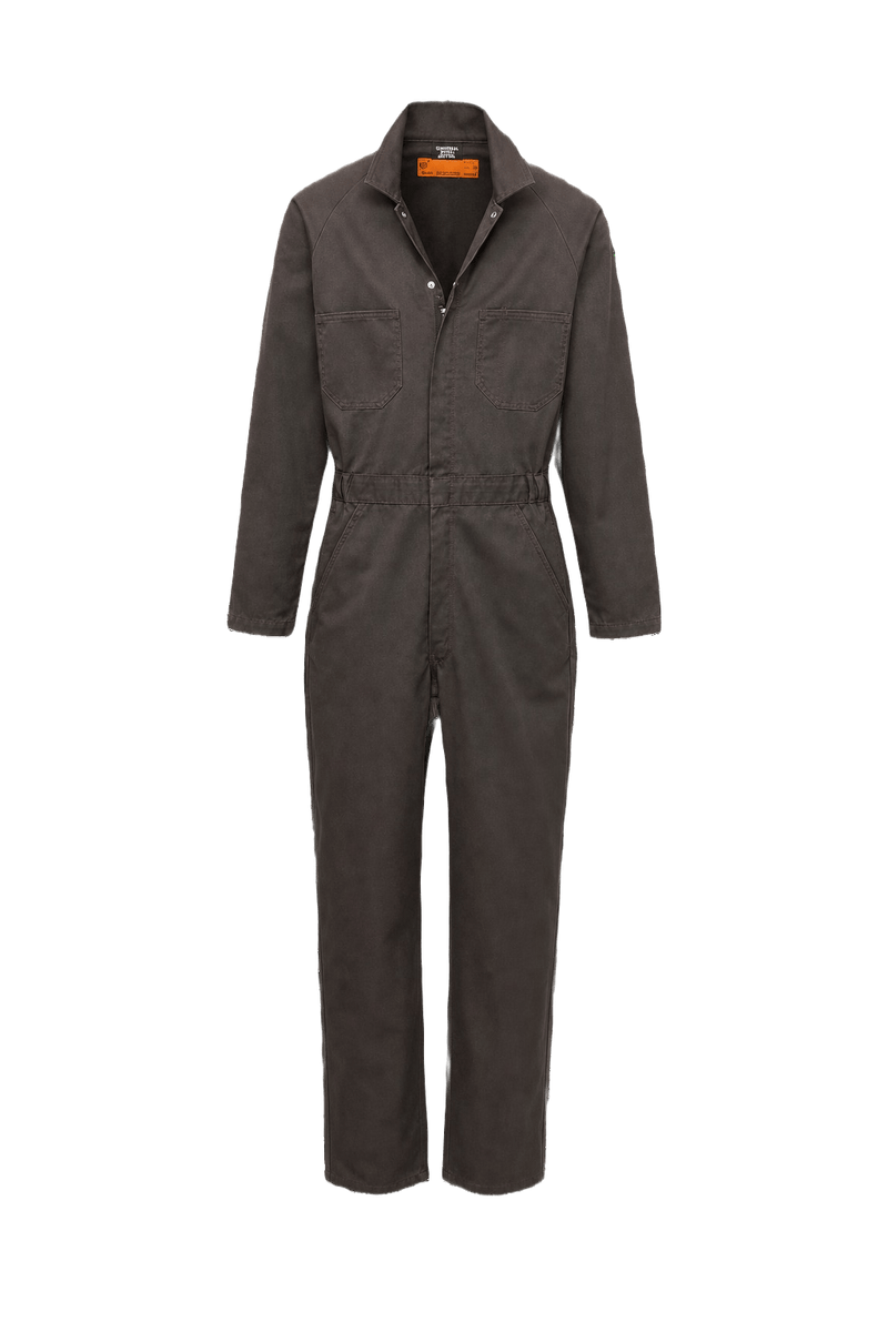 1970s Brown Cotton Jumpsuit - Front View