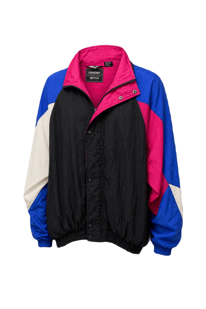 1990s Black Nylon Jacket - Front View