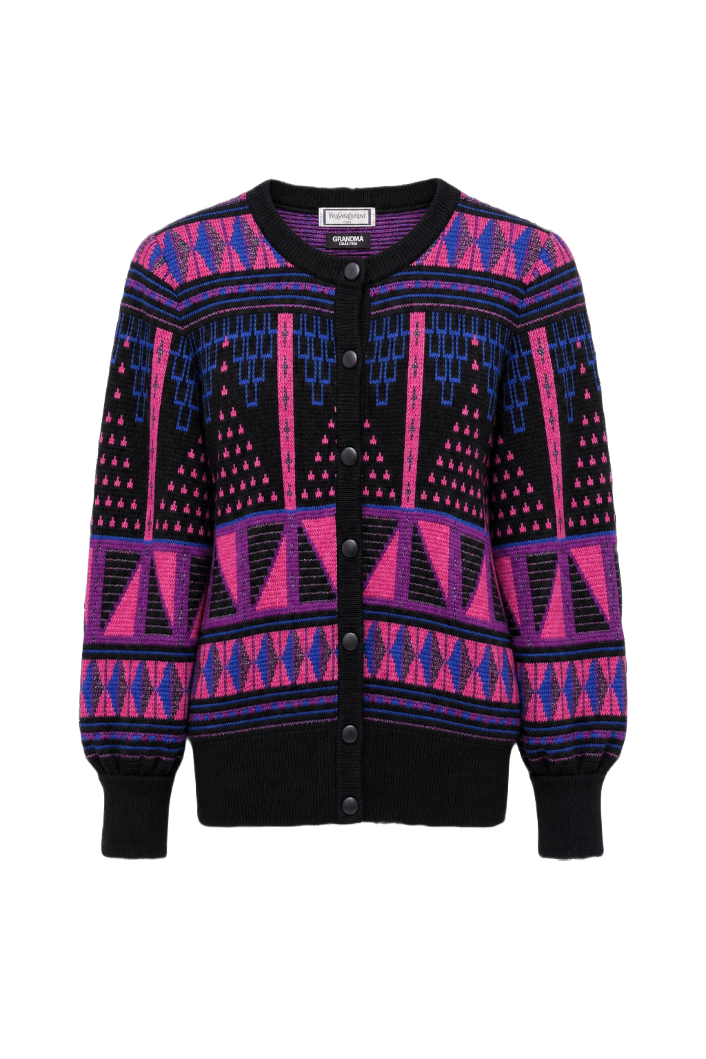 1980s Black Knit Sweater - Front View