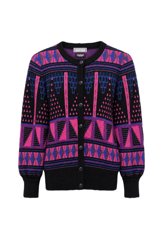 1980s Black Knit Sweater - Front View