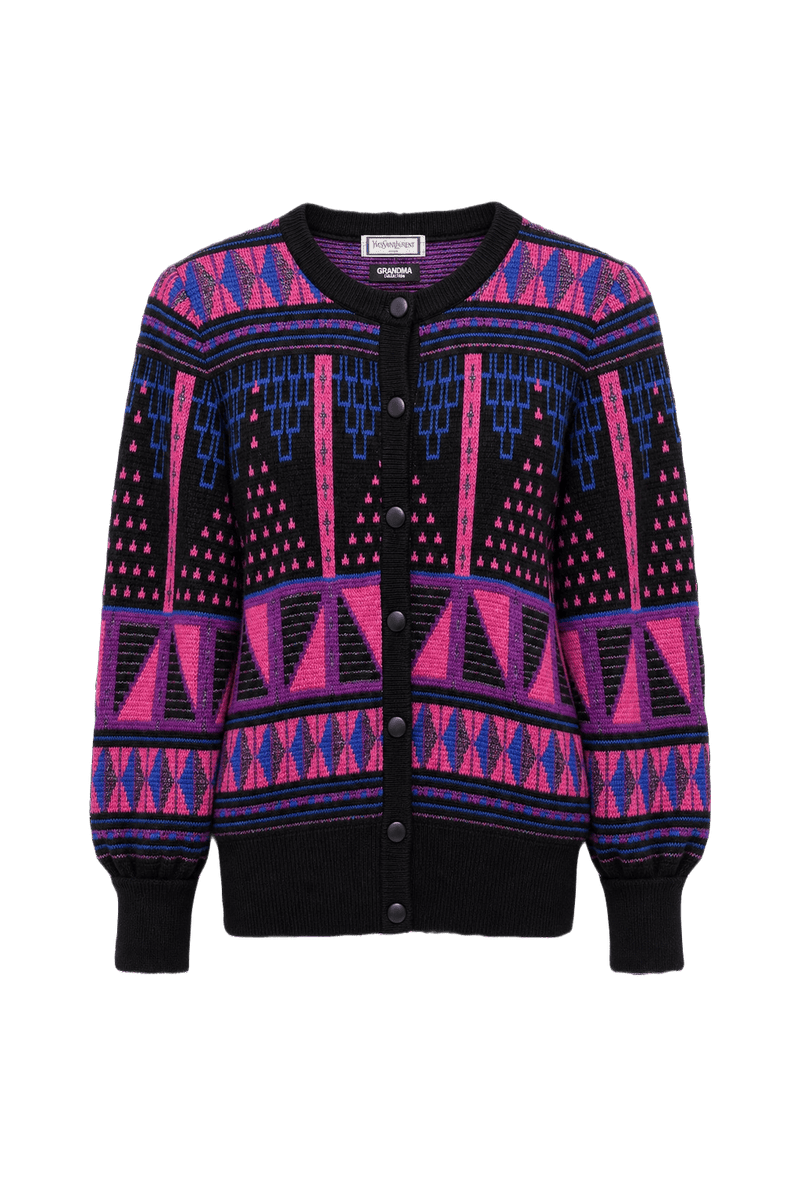 1980s Black Knit Sweater - Front View