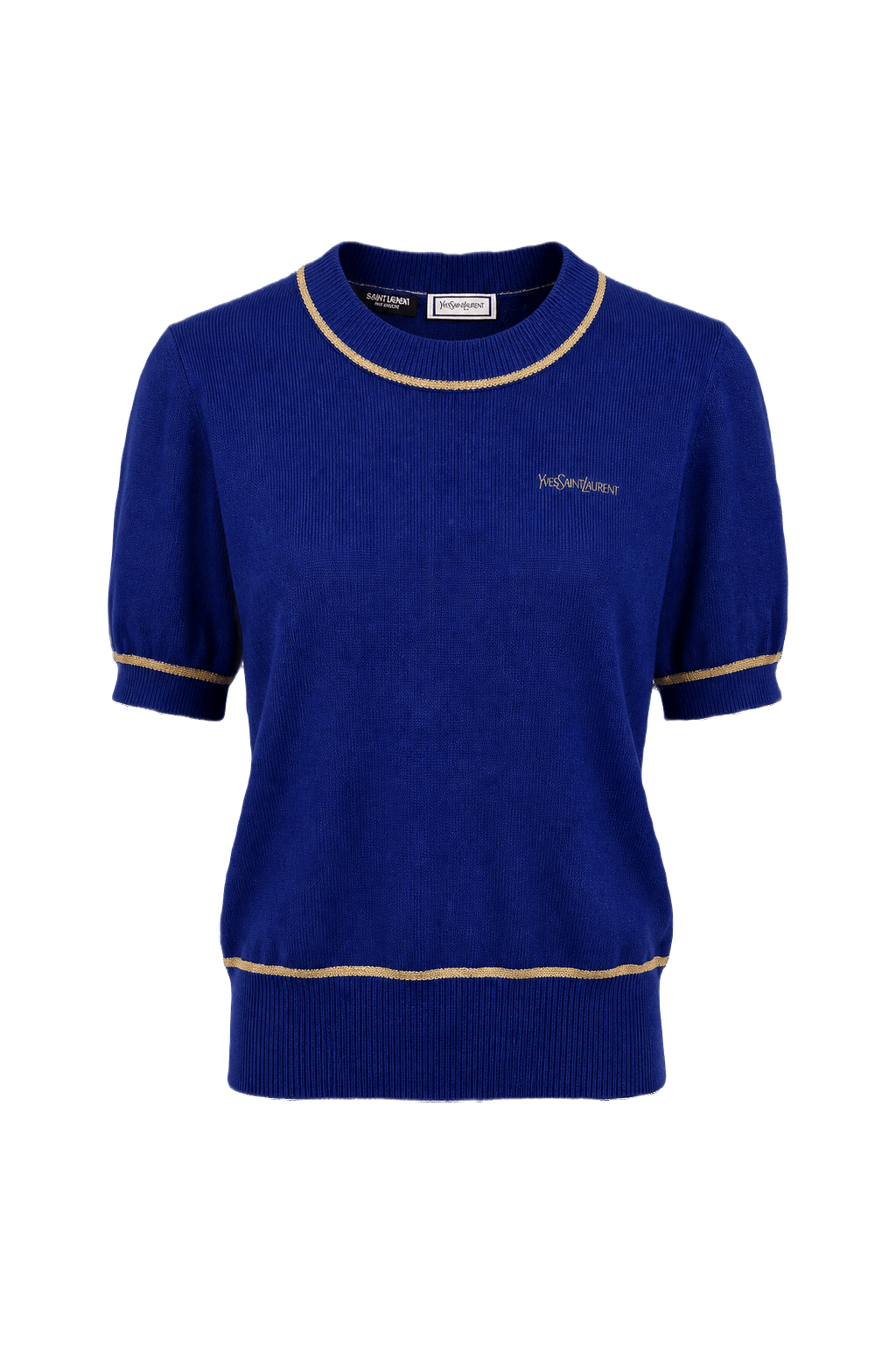1980s Royal Blue Wool Blend Sweater - Front View