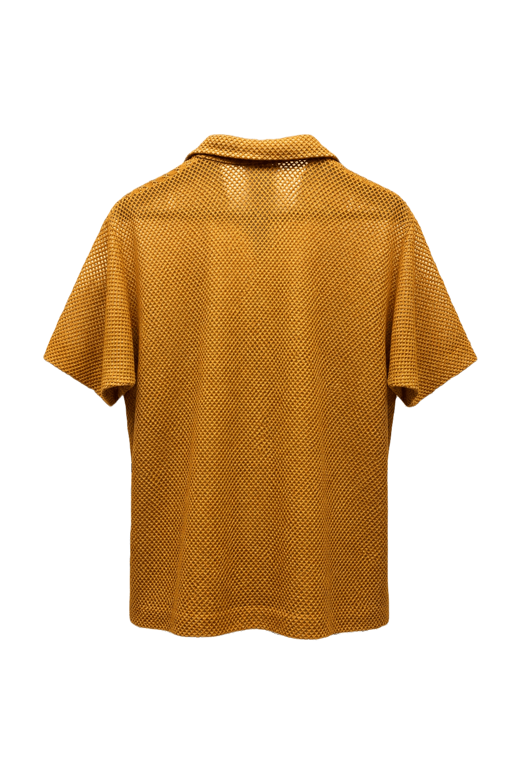 1970s Mustard Yellow Knit Shirt - Front View