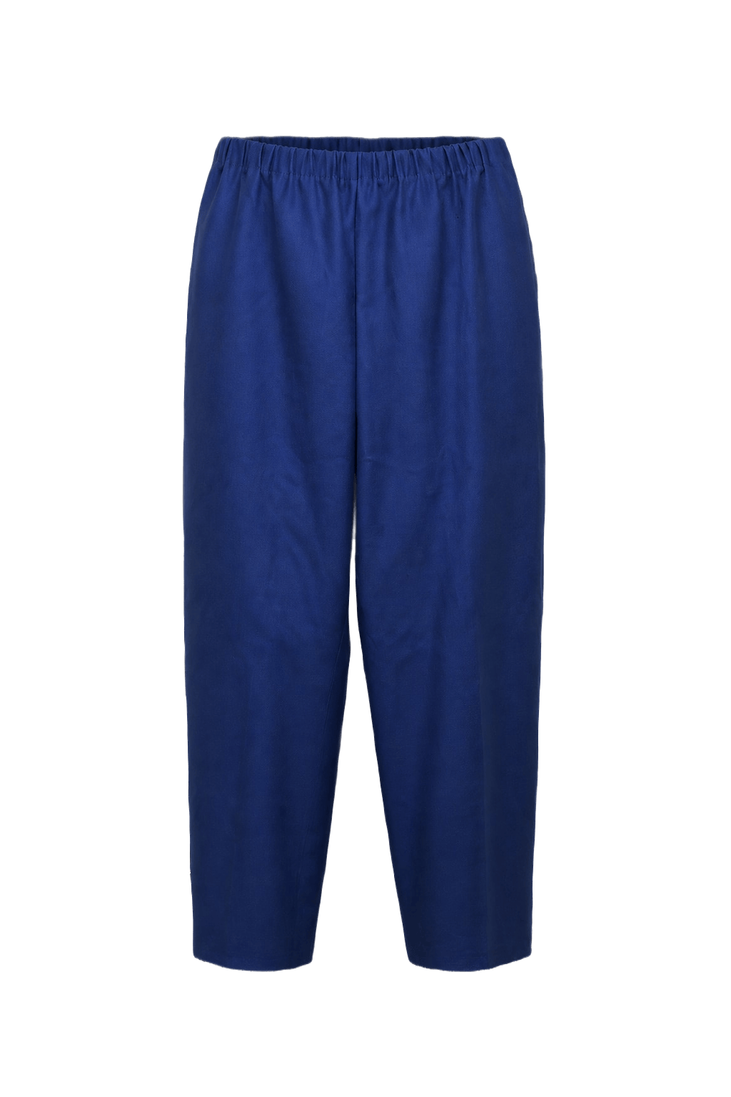 1960s Royal Blue Smooth Trousers - Front View