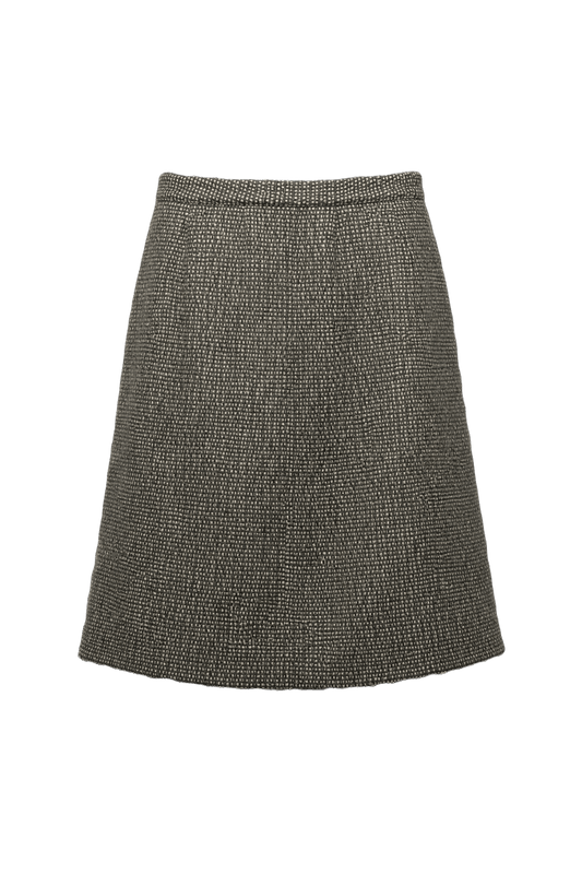 1960s Grey Wool Skirt - Front View