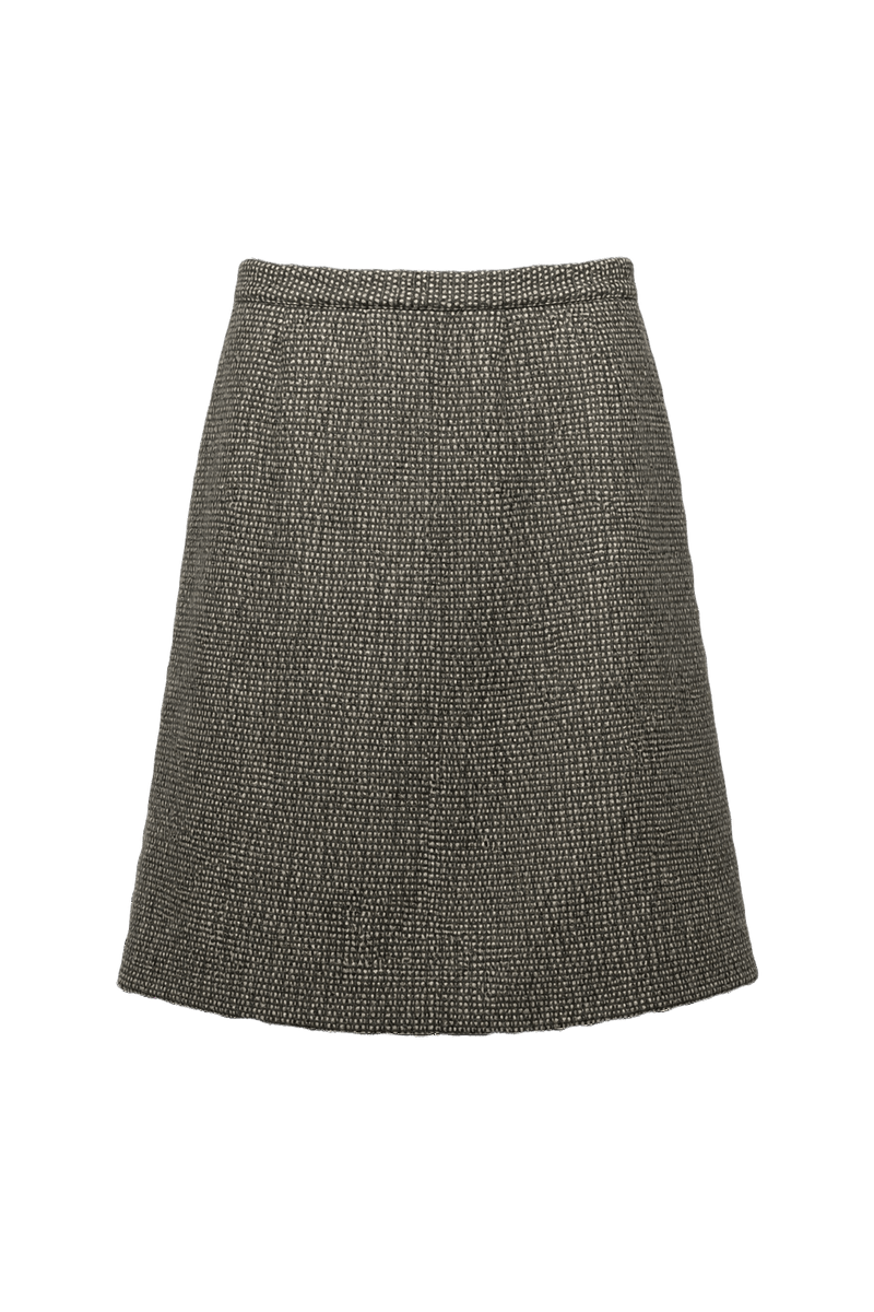 1960s Grey Wool Skirt - Front View