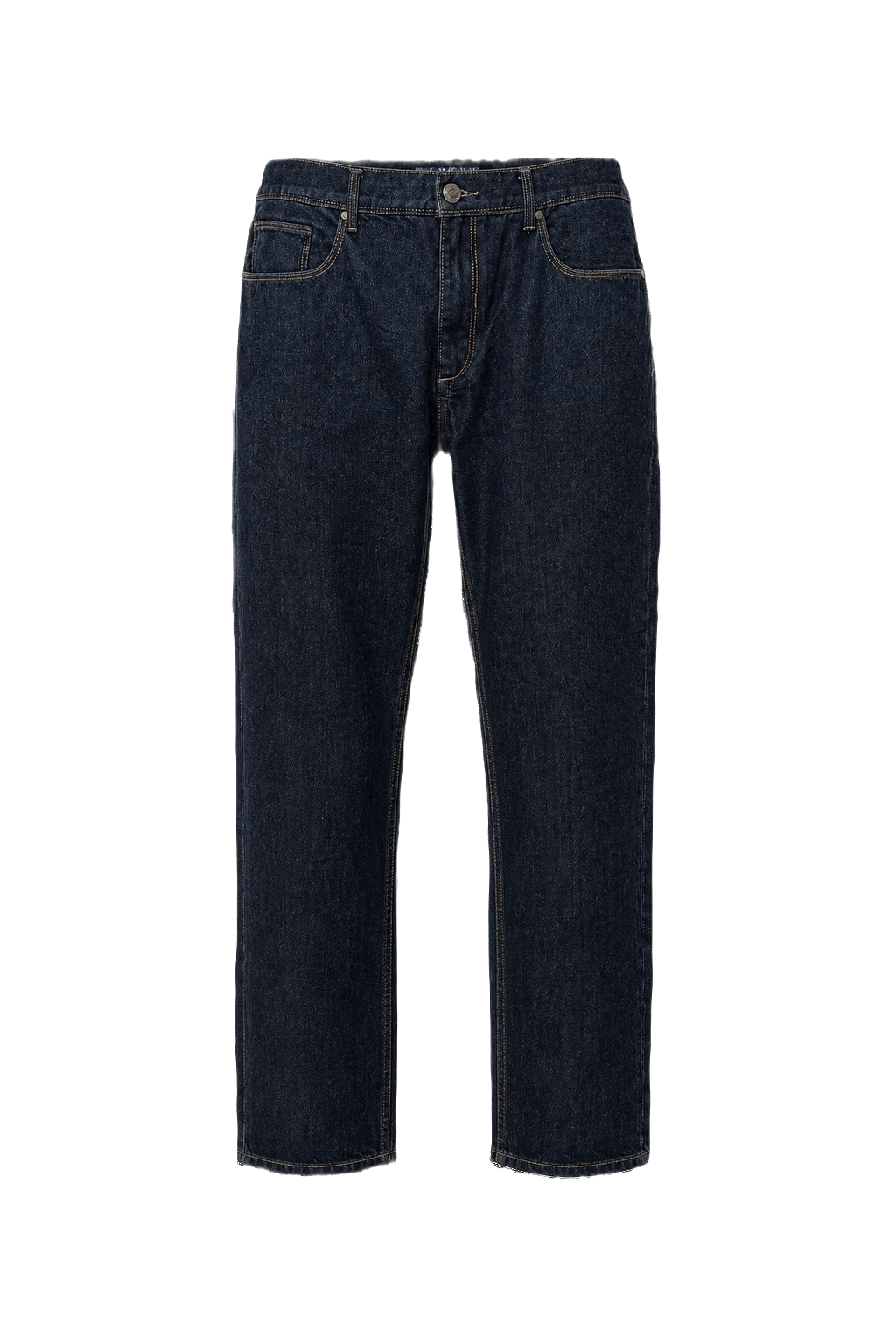 1990s Dark Blue Denim Jeans - Front View