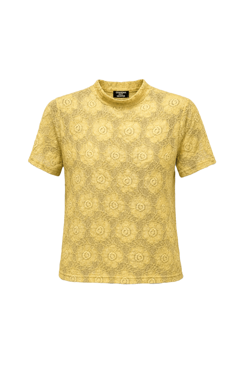 1960s Yellow Synthetic Blend Blouse - Front View
